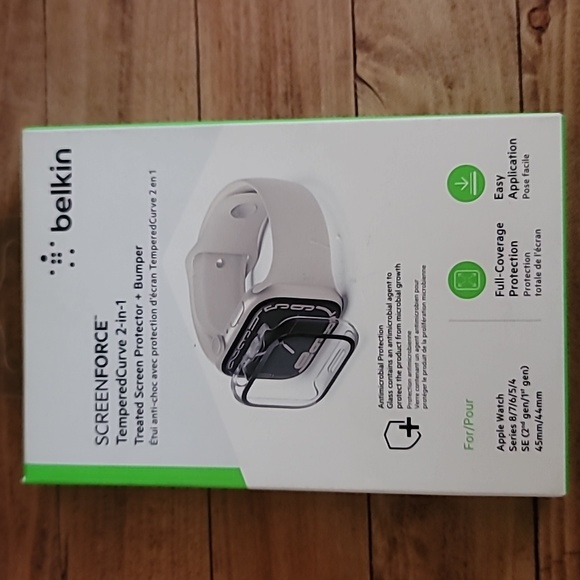 TemperedCurve 2-in-1 Treated Screen Protector + Bumper for Apple Watch Series 8 - Picture 2 of 10